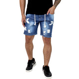 BERMUDA JEANS MASCULINA RASGADA CURTA