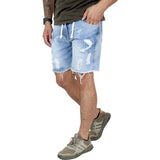 BERMUDA JEANS MASCULINA RASGADA CURTA