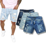 BERMUDA JEANS MASCULINA RASGADA CURTA