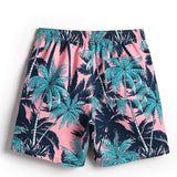 Shorts com Estampa Tropical Rosa