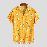 Camisa Estampada Hawaiana Abacate