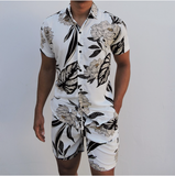 Conjunto Masculino com Estampa Tropical Branco