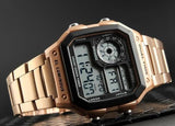 relógio masculino quadrado digital cassio barato com led a prova de agua relógio cassio feminino dourado