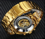 Relógio Masculino Luxo com Maquina Transparente