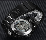 Relógio Masculino Luxo com Maquina Transparente